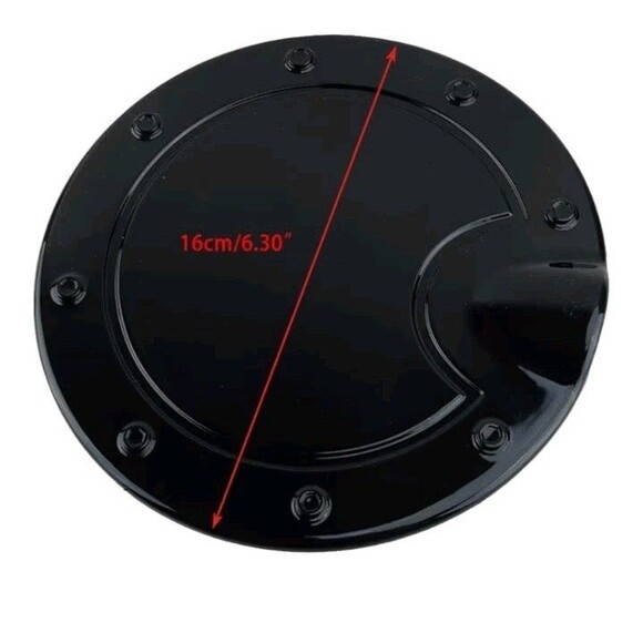 Black Side Door Fuel Tank Cover Gas Cap Trim Decor for Dodge RAM 1500 2010-2017 - Picture 3 of 5